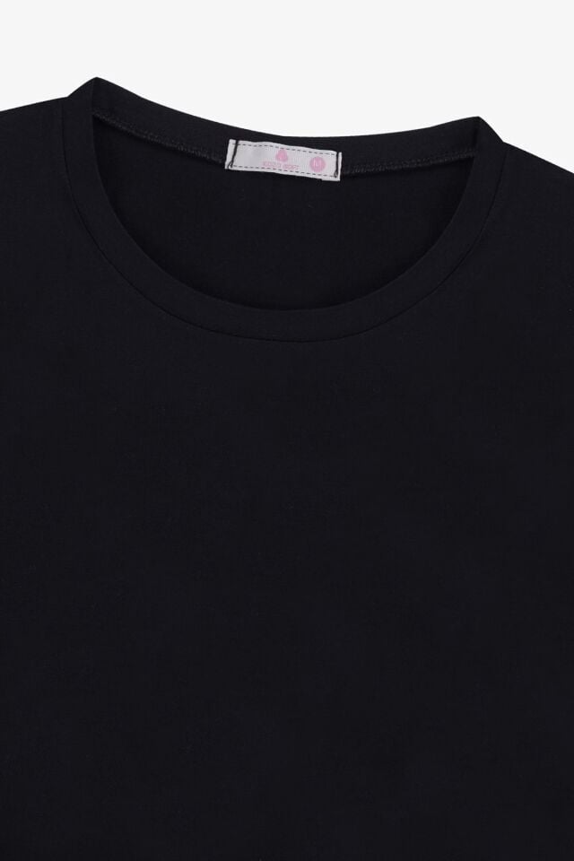 Kadın Kısa Kollu Pamuklu Ekose Desenli Pijama Takımı Siyah - XL - Siyah - XL