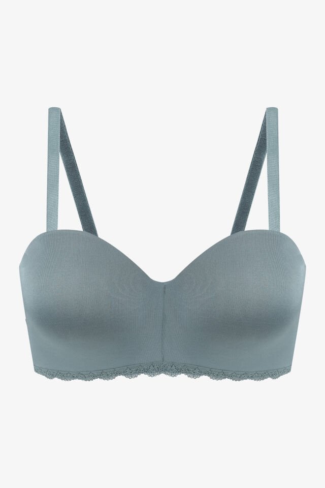 Kadın Dolgusuz Mikro Straplez Sütyen Çağla - 95B