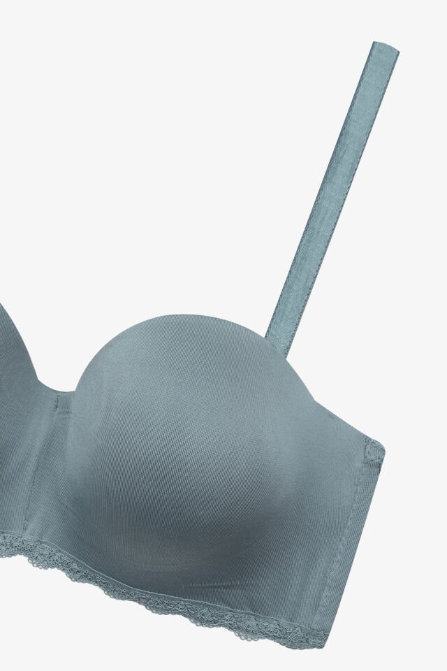 Kadın Dolgusuz Mikro Straplez Sütyen Çağla - 95B