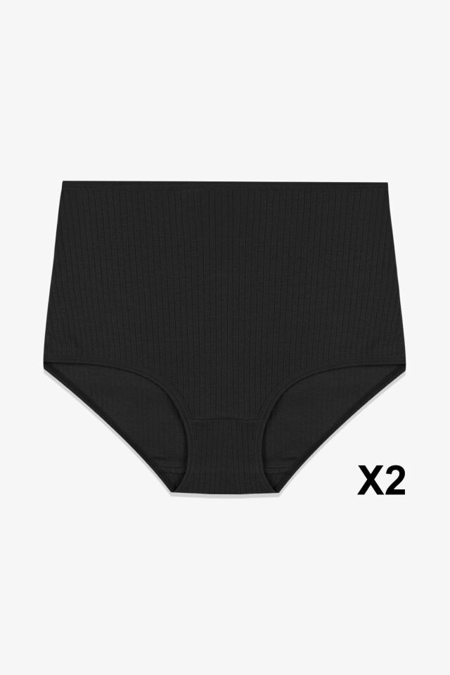 Kadın 5'li Fitilli Curve Büyük Beden Battal Ekstra Yüksek Bel Külot 5005BFTL-2 - 2XL