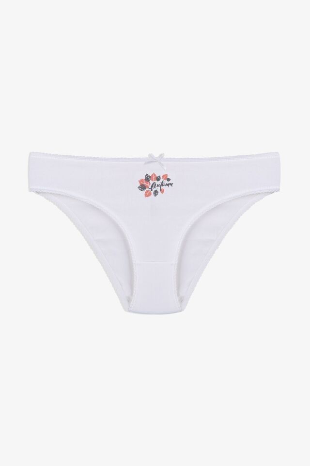 Kadın 7'li Desenli Pamuklu Likralı Külot 11085-110 - L/XL