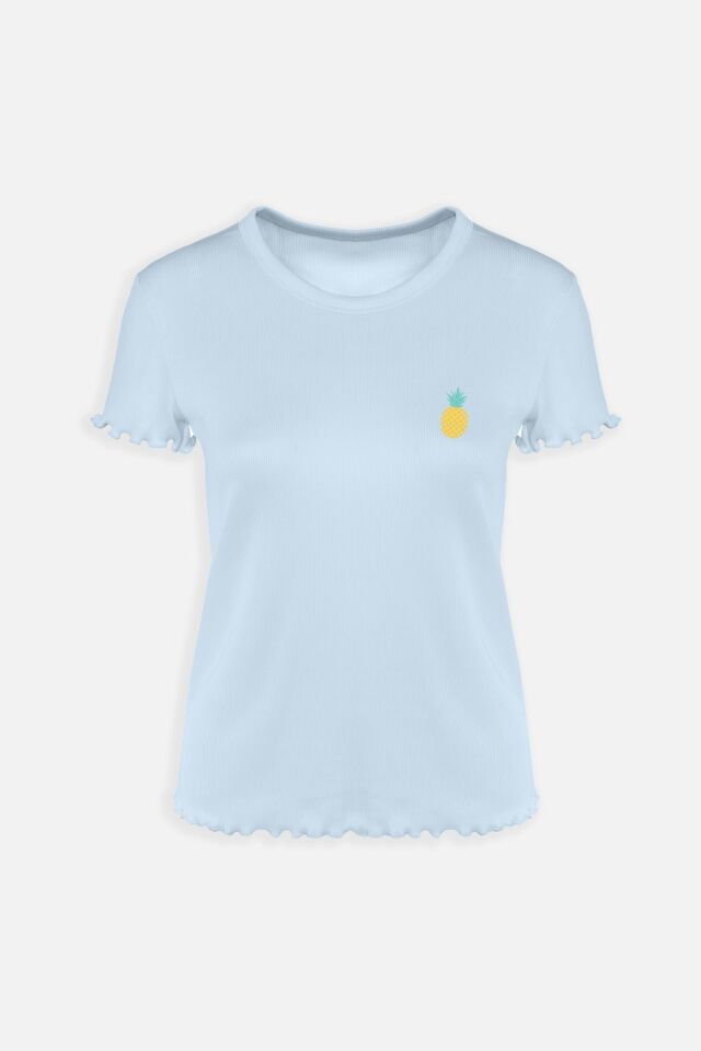 Kadın Kaşkorse Kısa Kollu Şortlu Takım KO7204TS-4 Mavi - L