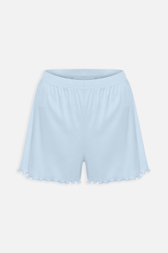 Kadın Kaşkorse Kısa Kollu Şortlu Takım KO7204TS-4 Mavi - S