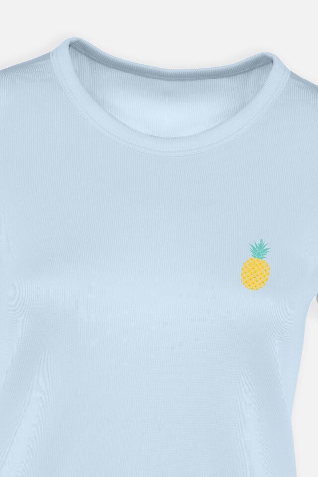 Kadın Kaşkorse Kısa Kollu Şortlu Takım KO7204TS-4 Mavi - S