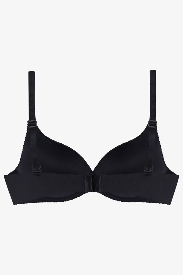 Kadın Seamless - Lazer Kesim Dikişsiz Push Up Ten Sütyen Siyah - 80B