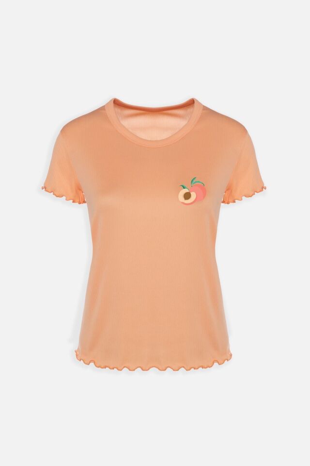 Kadın Kaşkorse Kısa Kollu Şortlu Takım KO7204TS-3 Turuncu - XL