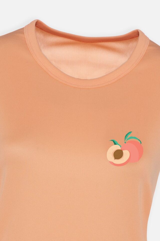 Kadın Kaşkorse Kısa Kollu Şortlu Takım KO7204TS-3 Turuncu - XL