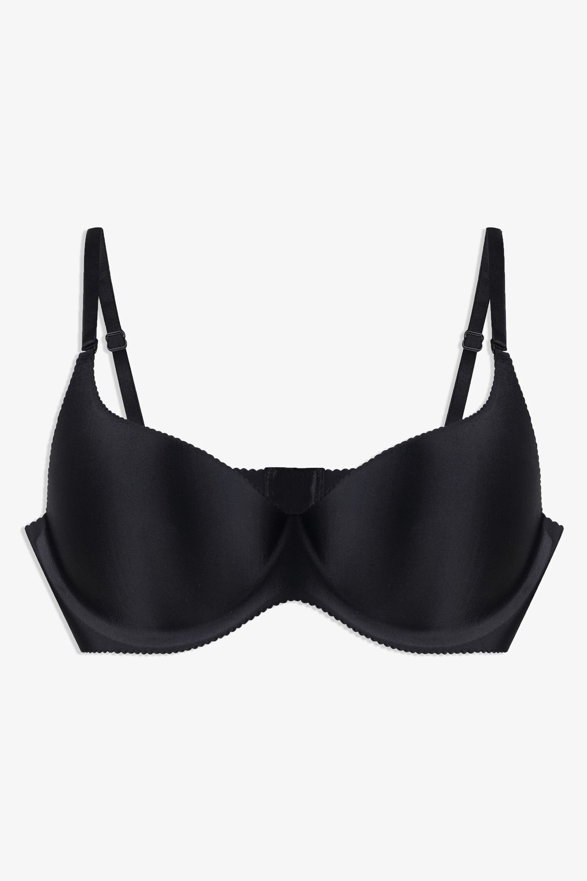 Kadın Seamless - Lazer Kesim Dikişsiz Push Up Ten Sütyen Siyah - 75C
