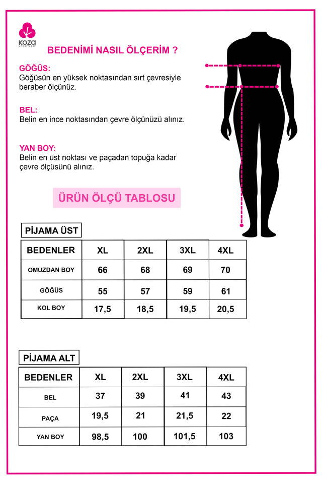 Kadın Viskon V Yaka Kısa Kollu Curve Pijama Takımı 2XL - Siyah