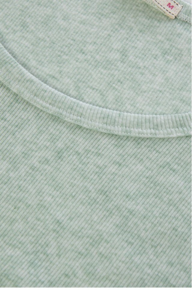Kadın Pamuklu Kaşkorse Üst Etiket Detaylı Çizgili Pijama Takımı L
