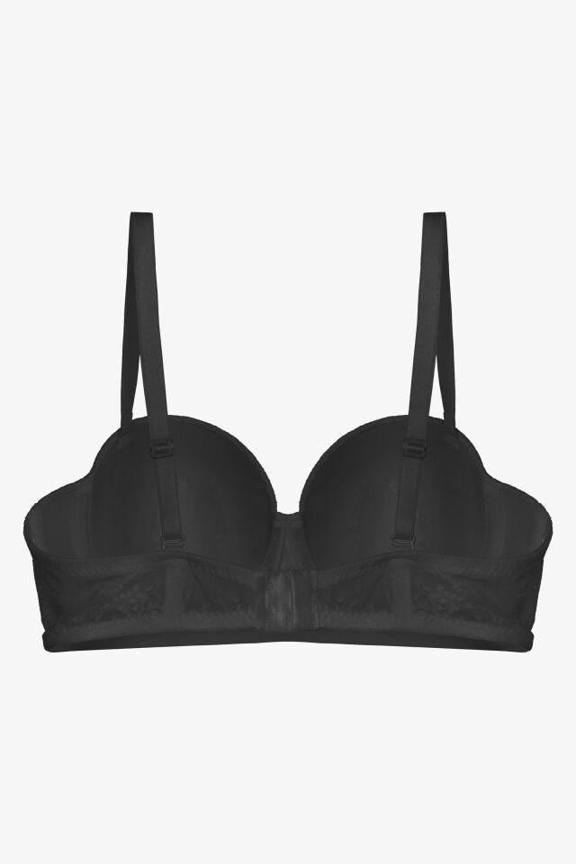 Kadın Dolgusuz Lez Dantelli Desteksiz Straplez Sütyen