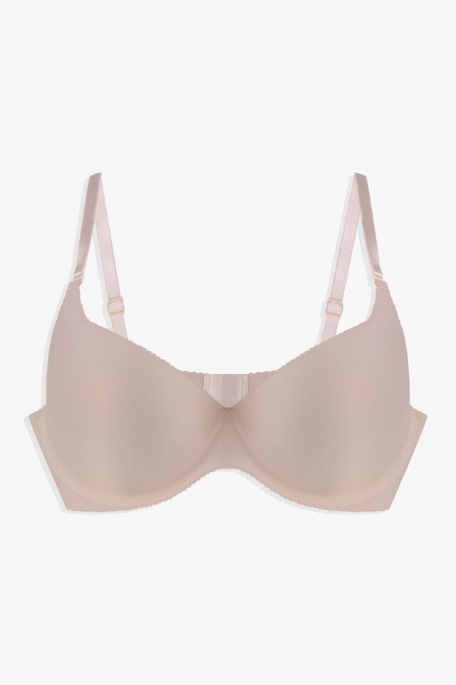 Kadın Seamless - Lazer Kesim Dikişsiz Push Up Ten Sütyen Ten - 75B