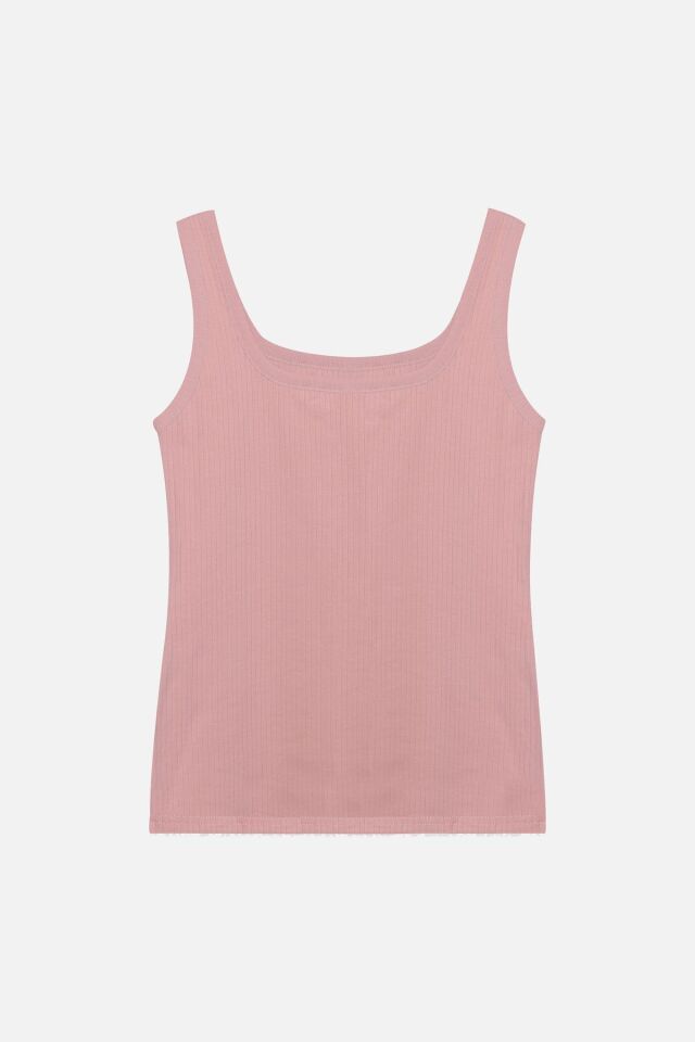 2'li Kalın Askılı Fitilli Atlet Siyahpudra - 2XL