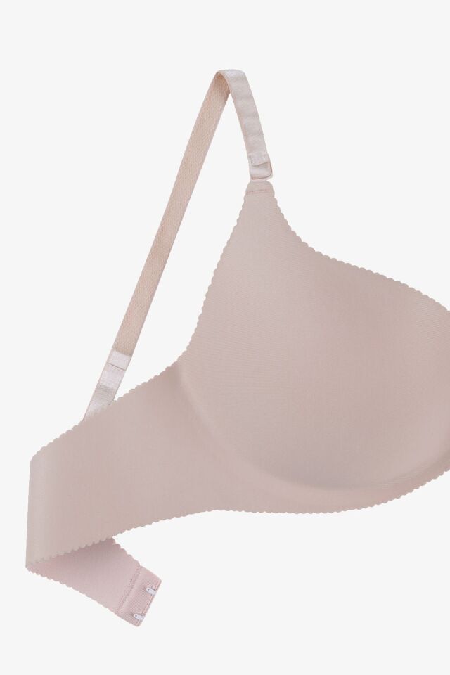 Kadın Seamless - Lazer Kesim Dikişsiz Push Up Ten Sütyen Ten - 85C