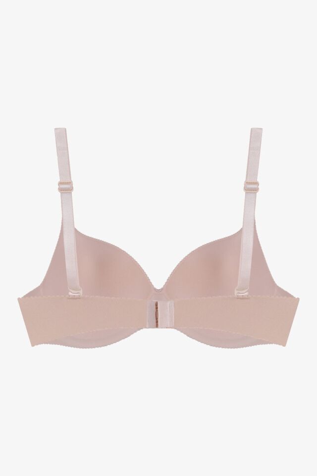 Kadın Seamless - Lazer Kesim Dikişsiz Push Up Ten Sütyen Ten - 85C