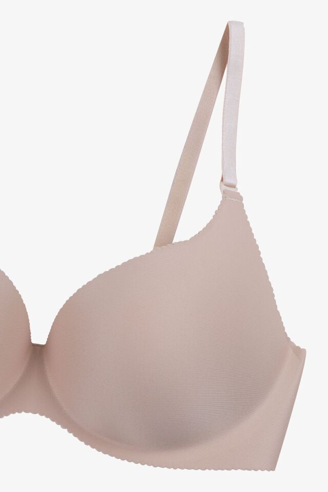 Kadın Seamless - Lazer Kesim Dikişsiz Push Up Ten Sütyen Ten - 85C