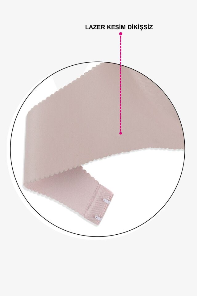 Kadın Seamless - Lazer Kesim Dikişsiz Push Up Ten Sütyen Ten - 85C