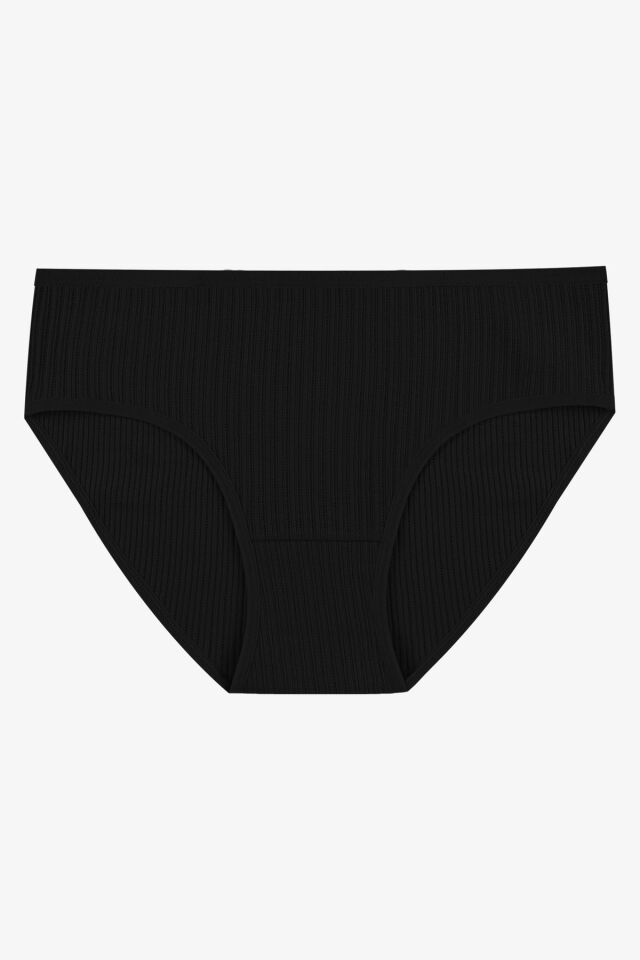 Kadın 3'lü Geniş Kenarlı Ajur Kaşkorse Bato Siyah - Ten - Somon - 3XL