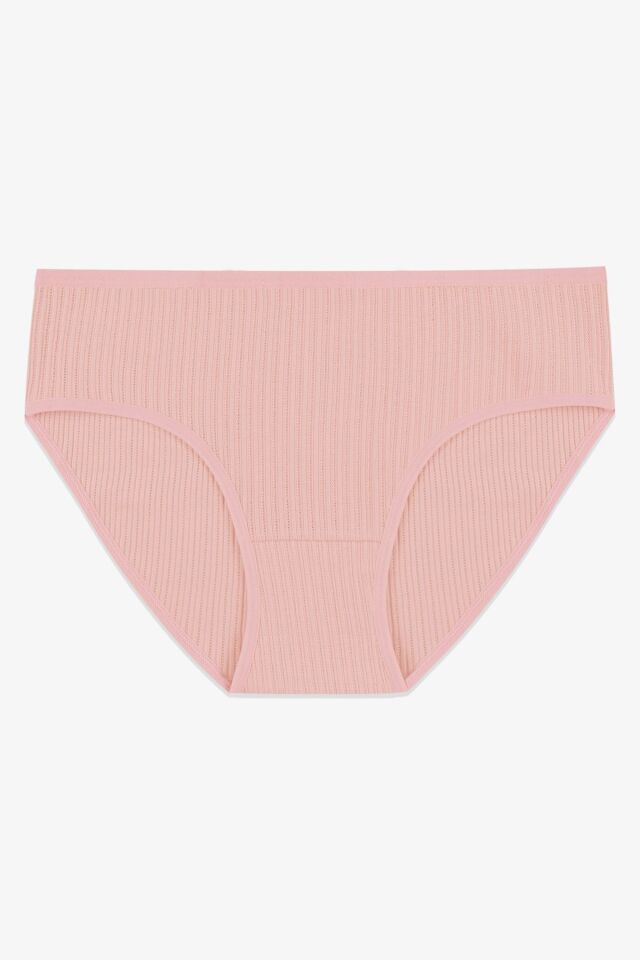 Kadın 3'lü Geniş Kenarlı Ajur Kaşkorse Bato Siyah - Ten - Somon - 3XL