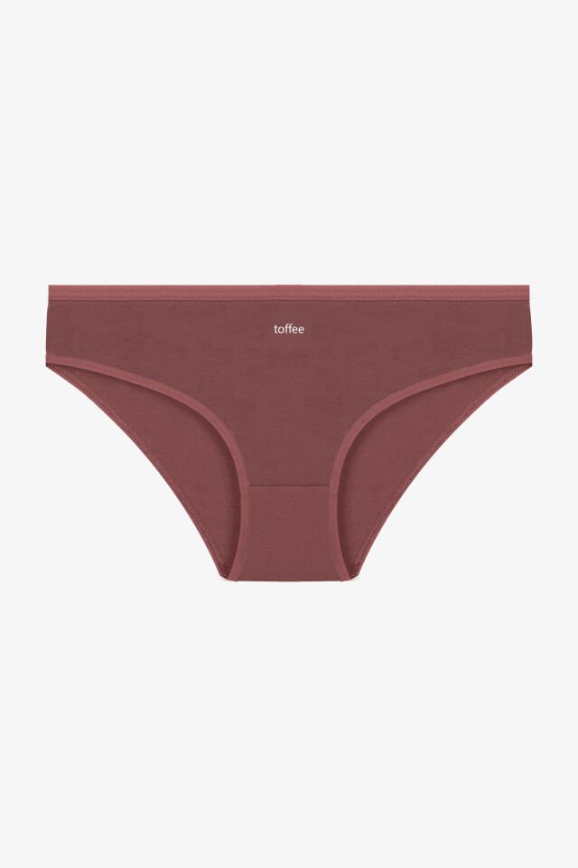 Kadın 7'li Curve Pamuklu Likralı Bato Külot Kahverengi -  Ekru - 4XL