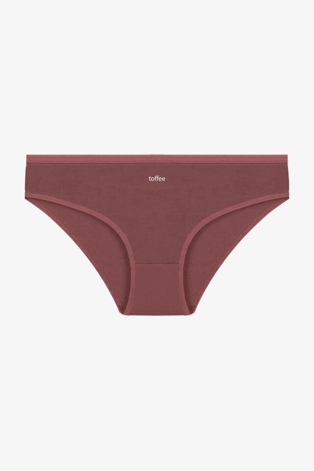 Kadın 7'li Curve Pamuklu Likralı Bato Külot Kahverengi -  Ekru - 4XL