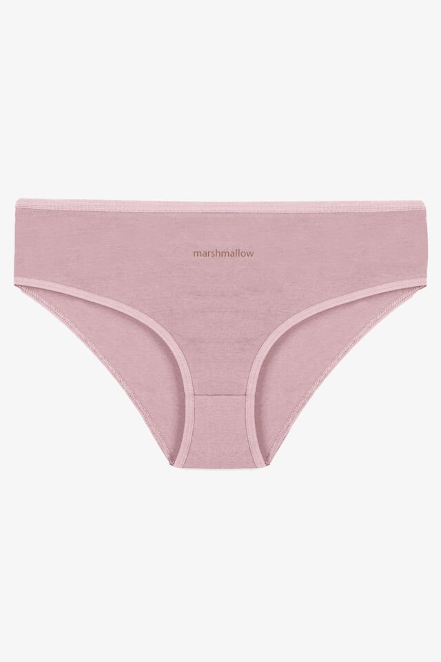 Kadın 7'li Curve Pamuklu Likralı Bato Külot Kahverengi -  Ekru - 4XL