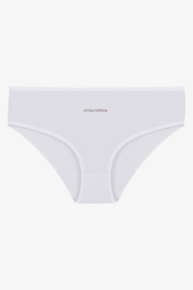 Kadın 7'li Curve Pamuklu Likralı Bato Külot Kahverengi -  Ekru - 4XL