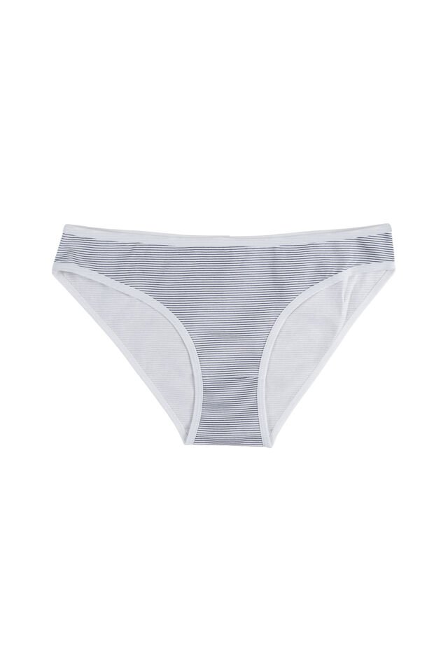 Kadın 3'lü Pamuklu Basic Külot Lacivert - Mavi - L - XL