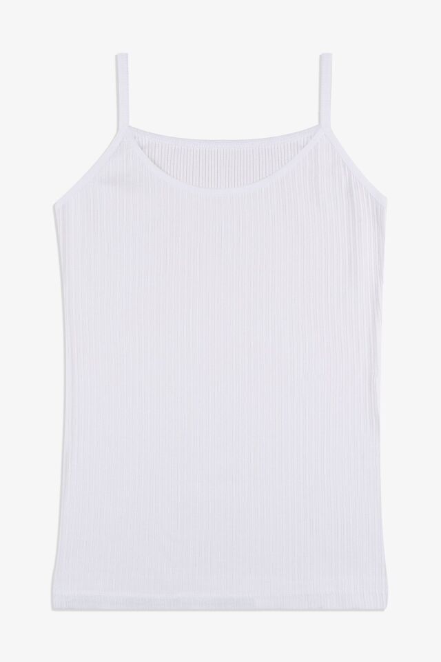 Kadın Ajur Kaşkorse İp Askılı Atlet 5167 Ekru - S/M