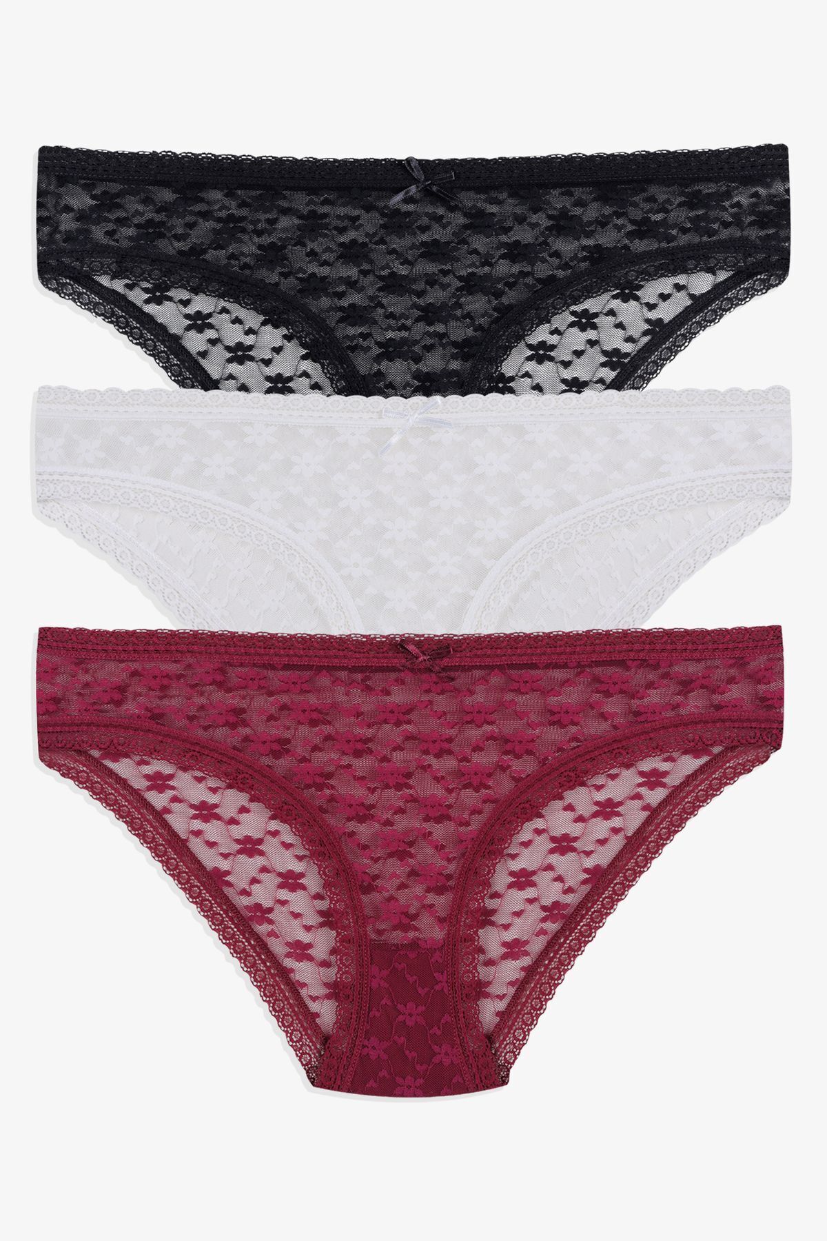 Kadın 3'lü Dantelli Külot