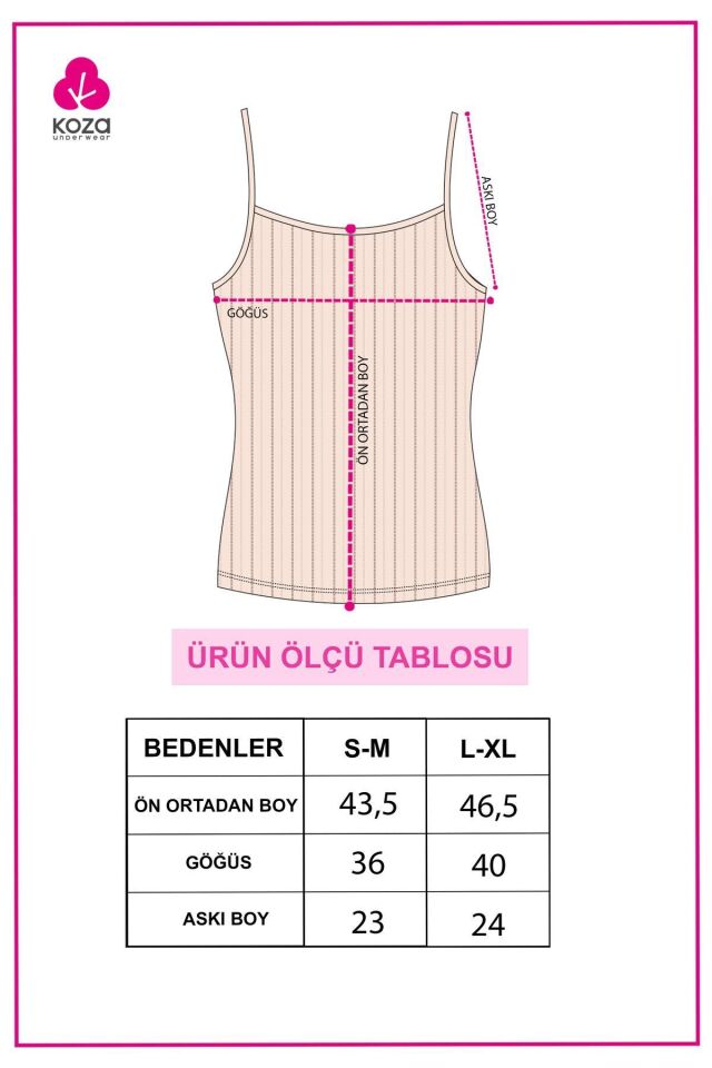 Kadın Ajur Kaşkorse İp Askılı Atlet 5167-1Siyah - L/XL