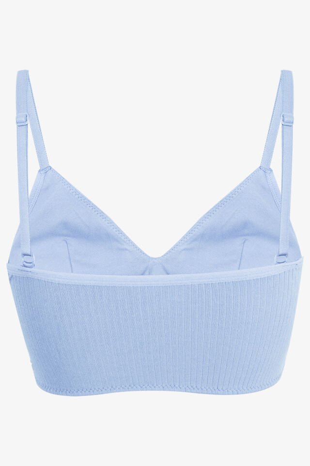 Kadın Fitilli Düğme Detaylı Büstiyer 75 - Bebe Mavisi