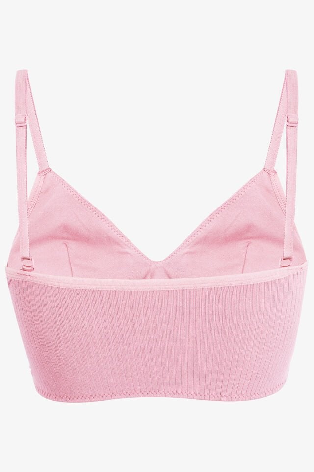 Kadın Fitilli Düğme Detaylı Büstiyer 75 - Pastel