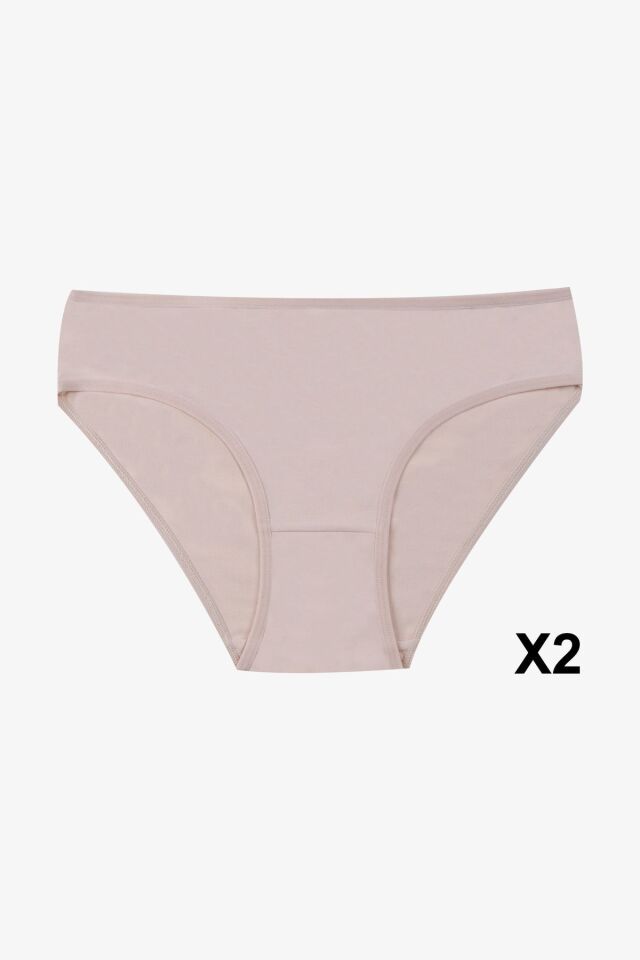 Kadın 5'li Likralı Külot Ekru - XL - Ekru - XL