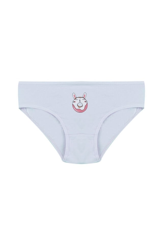 Kız Çocuk 3'lü Sevimli Fare Desenli Slip Mavi - 9-11 Yaş