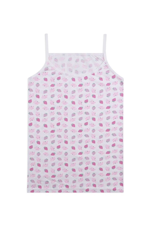 Kız Çocuk 3'lü Desenli Atlet 1056-25 - 7-9 Yaş