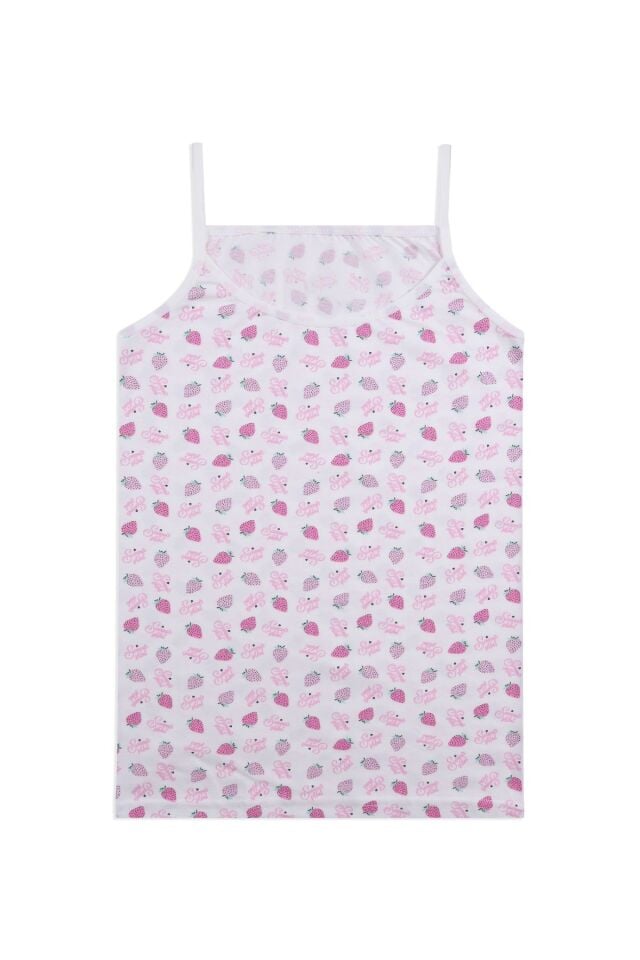 Kız Çocuk 3'lü Desenli Atlet 1056-25 - 7-9 Yaş