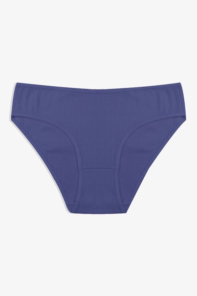 Kadın 5'li Fitilli Külot Lacivert - XL
