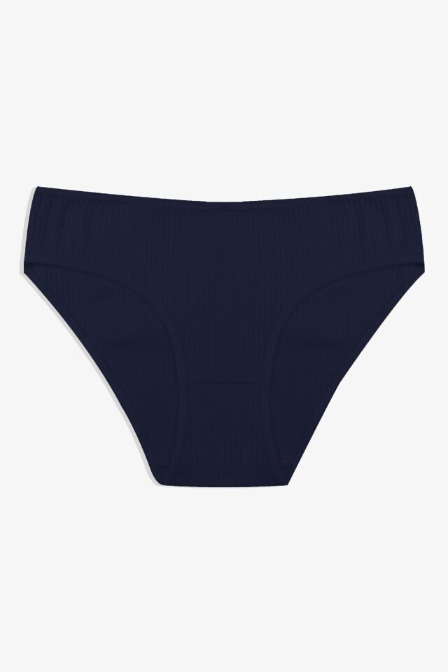 Kadın 5'li Fitilli Külot Lacivert - XL