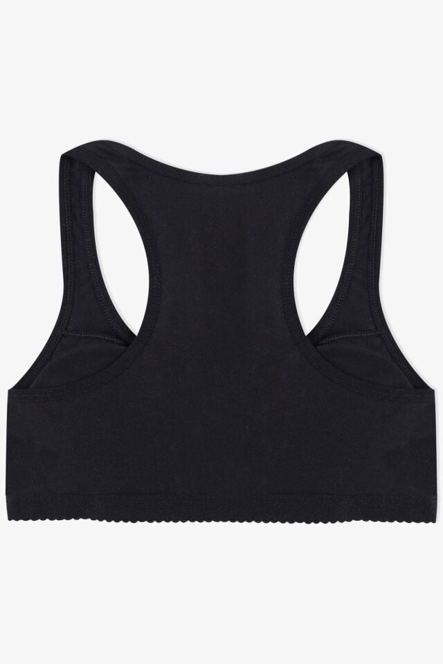 Kadın Kalın Askılı Kaplı Halter Pamuklu Sporcu Büstiyer 80503 Siyah - 80/85 - 80503 Siyah - 80/85