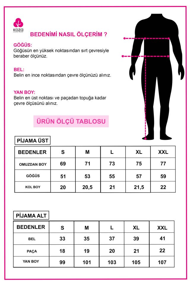 Erkek Kısa Kollu Pamuklu Ayıcık Desenli Pijama Takımı Ekru - Kahverengi - 2XL