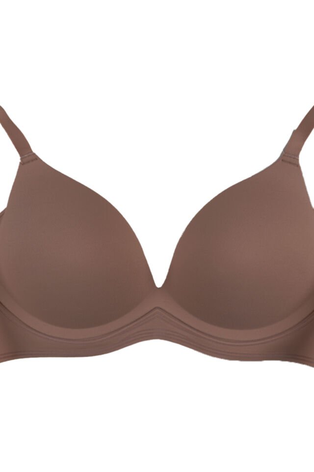 Kadın Kaplı Lazer Dikişsiz Modelli Sütyen Kahverengi - 90B
