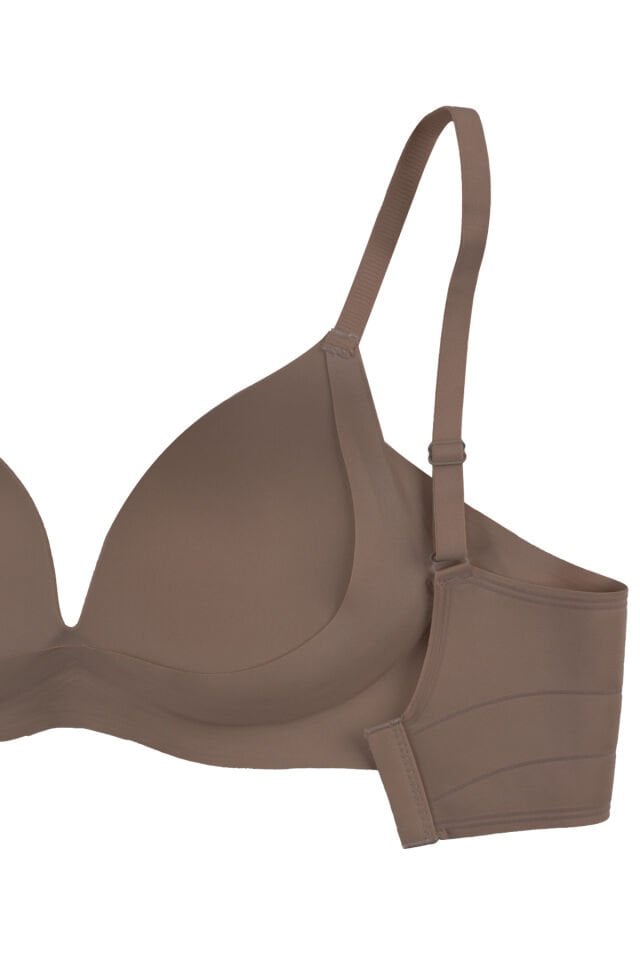 Kadın Kaplı Lazer Dikişsiz Modelli Sütyen Kahverengi - 90B