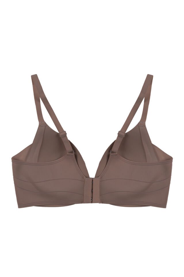 Kadın Kaplı Lazer Dikişsiz Modelli Sütyen Kahverengi - 90B