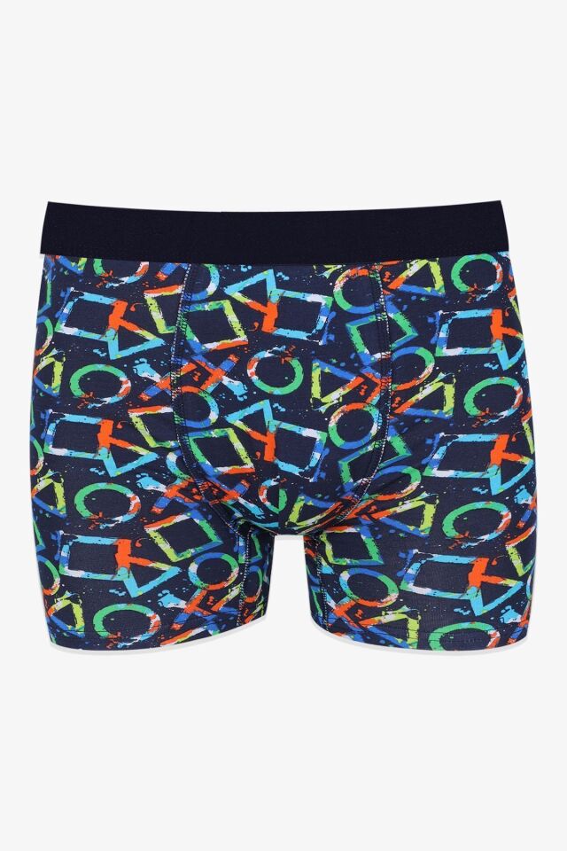 Erkek 3'lü Pamuklu Likralı Boxer KO9003BX-14 - L