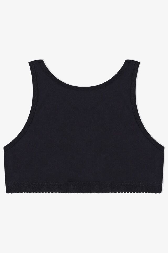 Kadın Kalın Askılı Kaplı Pamuklu Sporcu Büstiyer 80501 Siyah - 80/85 - 80501 Siyah - 80/85