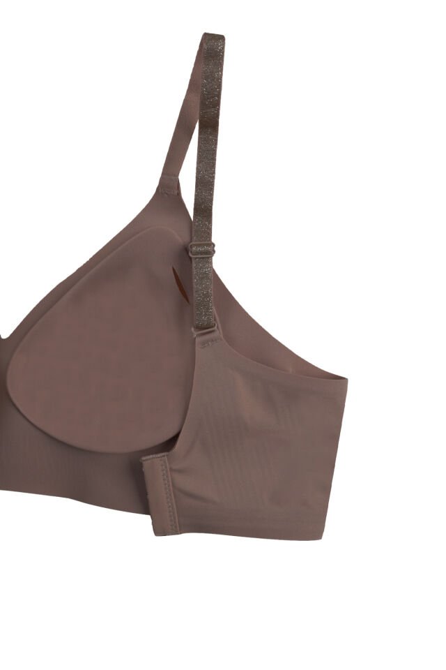 Kadın Balensiz Lazer Dikişsiz Nefes Alan Sütyen Toprak - 90B