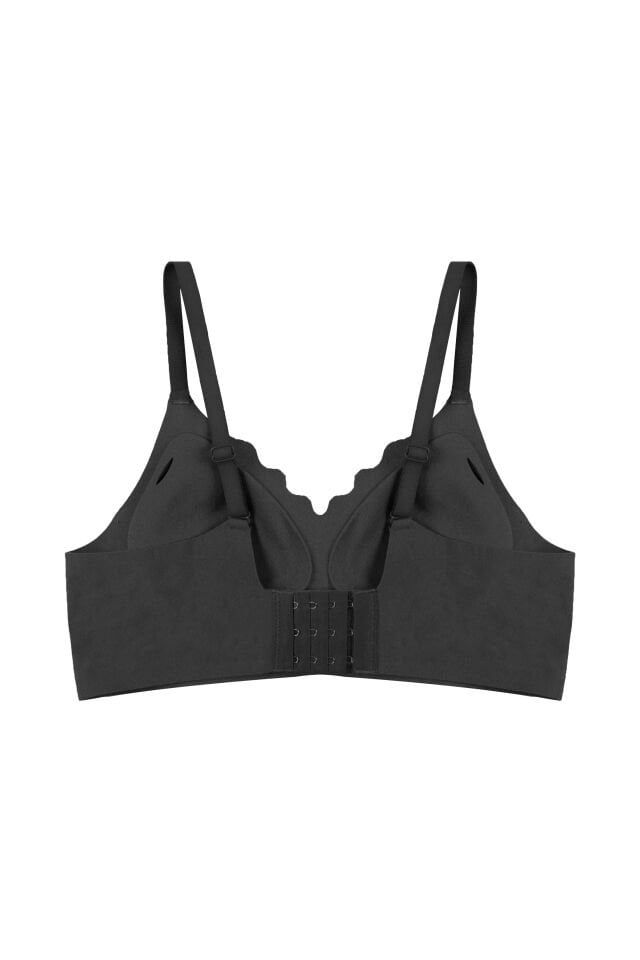 Kadın Balensiz Çıkarılabilir Pedli Dikişsiz Tül Detaylı Lazer Sütyen Mavi - 90B