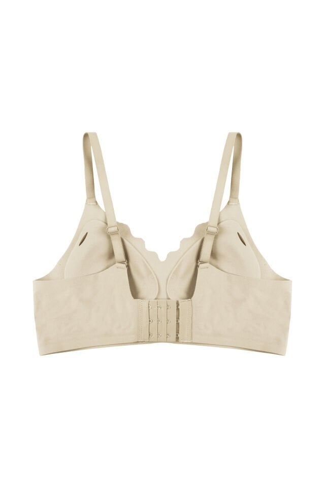 Kadın Balensiz Çıkarılabilir Pedli Dikişsiz Tül Detaylı Lazer Sütyen Mavi - 90B