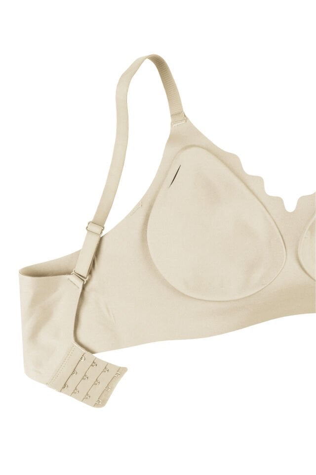 Kadın Balensiz Çıkarılabilir Pedli Dikişsiz Tül Detaylı Lazer Sütyen Mavi - 90B